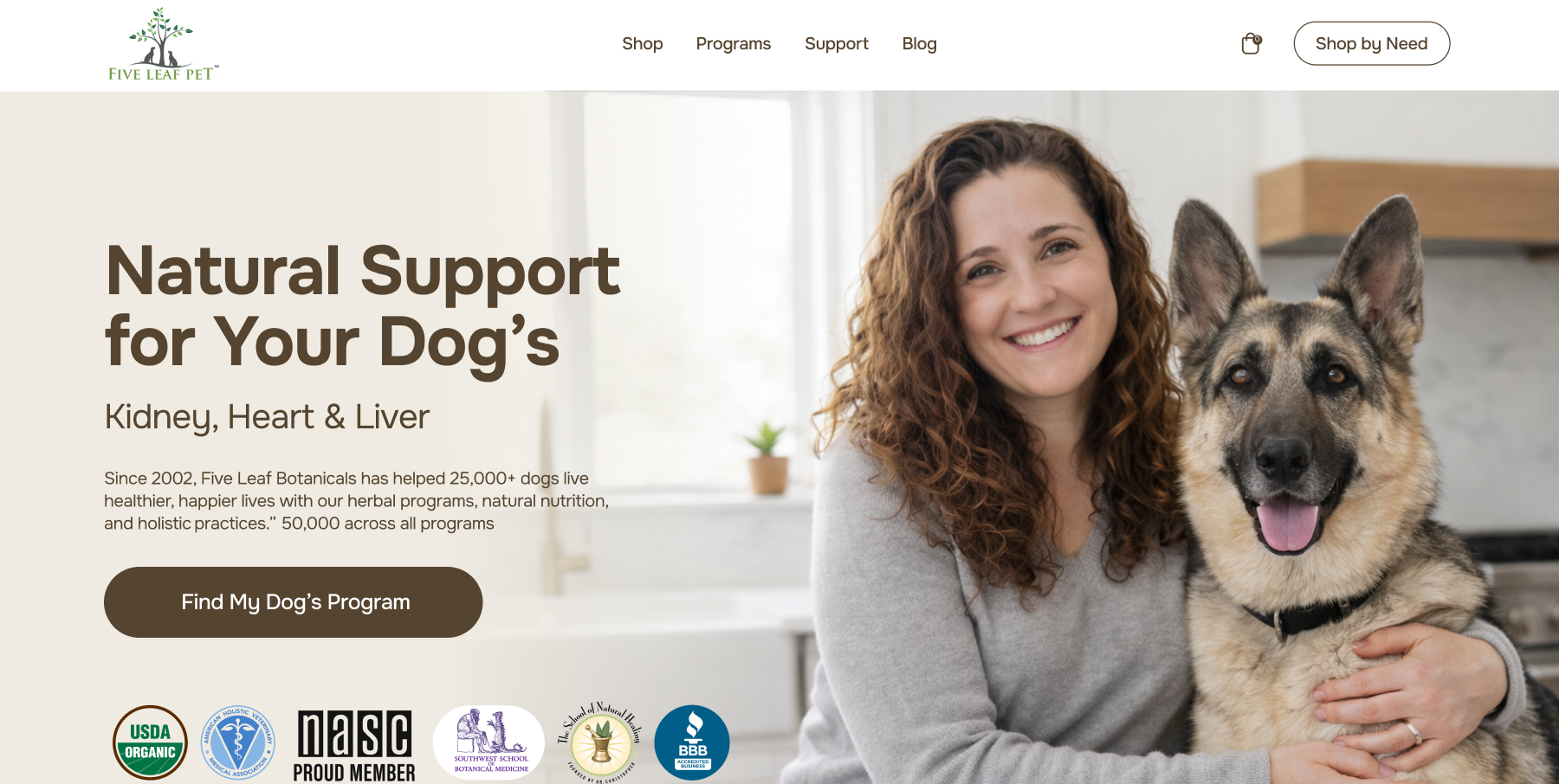 Dogs interneto svetainės projekto vaizdas